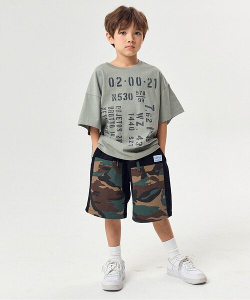 BREEZE（ブリーズ） tシャツ 「WEB限定」KUDOZ.B ステンシルプリント風