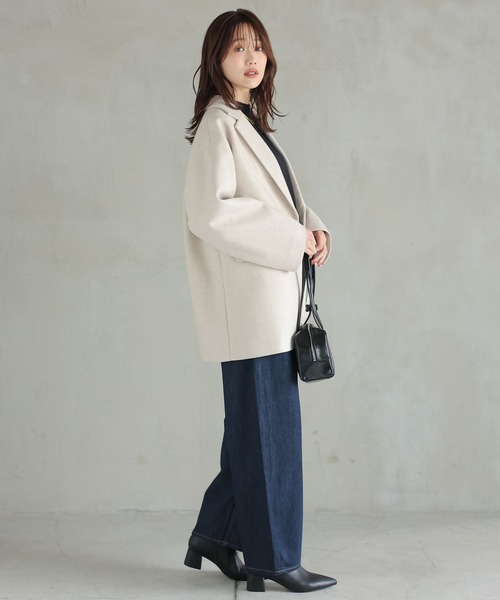「GLOBAL WORK」 テーラードジャケット LARGE ライトベージュ レディース_画像9