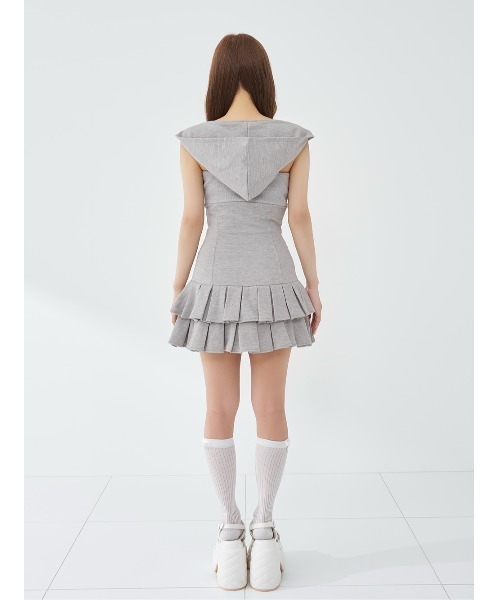 Darich（ダーリッチ） ワンピース フードスウェットプリーツミニ