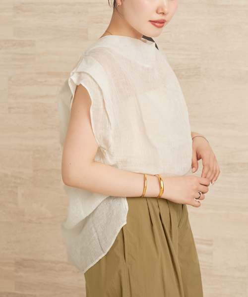 プラージュ新品★ enrica ブラウス　ホワイト ENRICA / エンリカ SHEER ブラウス（シャツ／ブラウス）｜Plage