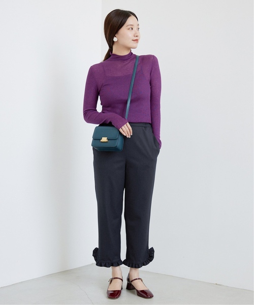 「IENA」 パンツ 36 ブラック レディースの画像