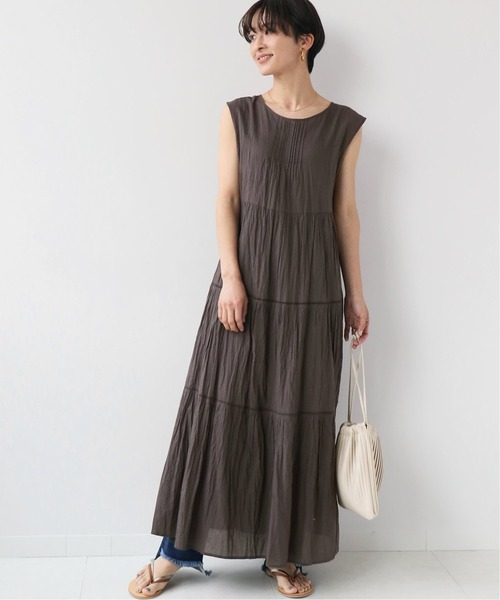 「JOURNAL STANDARD relume」 ノースリーブワンピース FREE ブラウン レディース_画像6