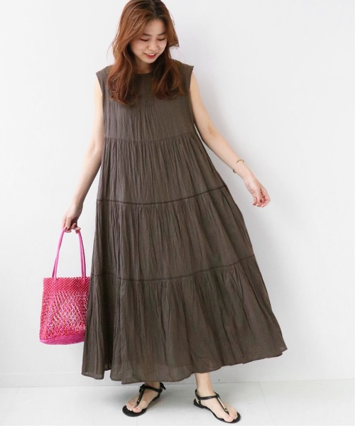 「JOURNAL STANDARD relume」 ノースリーブワンピース FREE ブラウン レディース_画像9