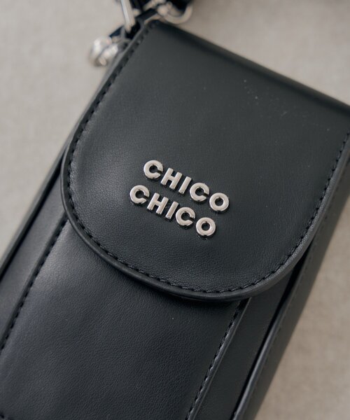 Chico（チコ） ギャザーハンドルフラップデザインスマホポーチ