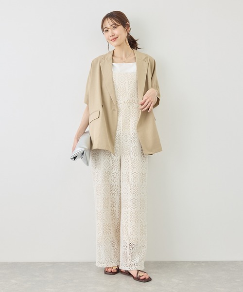 れいちやんまママ専用。新品タグ付き　IENA レースオールインワン ROPE' PICNIC（ロペ ピクニック） オールインワン 幾何学レース