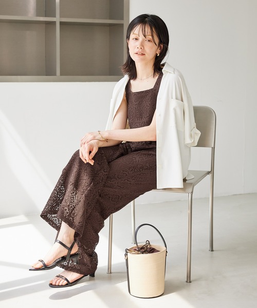 ROPE' PICNIC（ロペ ピクニック） オールインワン 幾何学レース