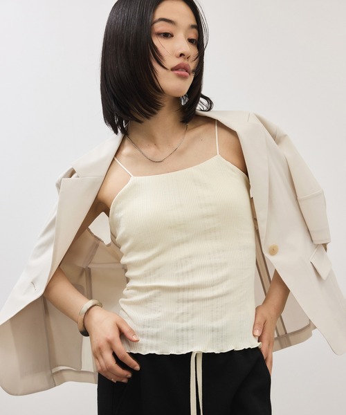 ADAM ET ROPE バレルスリーブジャケットレディース 半袖ジャケット ADAM ET ROPE'（アダムエロペ） ジャケット テーラードジャケット