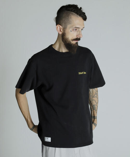 「schott」 半袖Tシャツ L ブラック メンズ_画像3