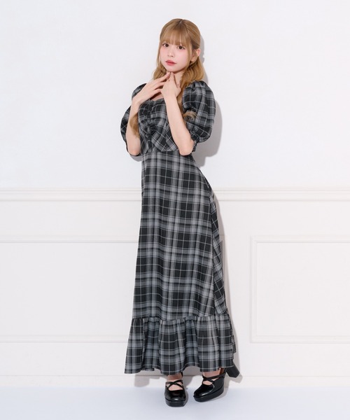 アプレジュール パフスリーブティアードワンピース XL 未使用 apres jour（アプレジュール） ワンピース パフスリーブティアード