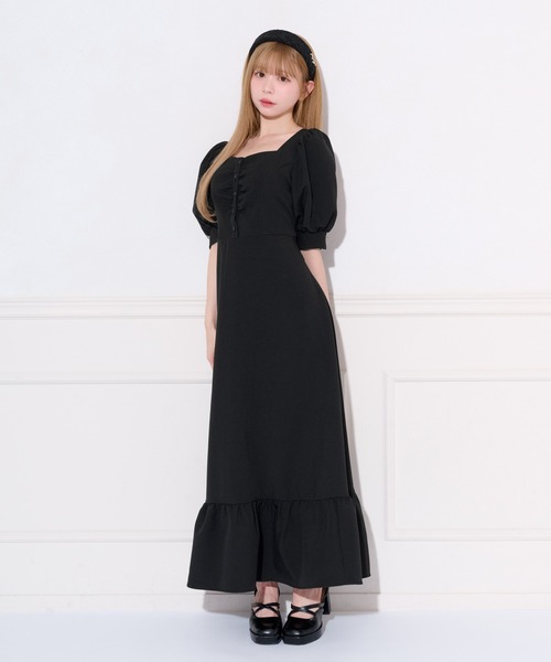 アプレジュール パフスリーブティアードワンピース XL 未使用 apres jour（アプレジュール） ワンピース パフスリーブティアード