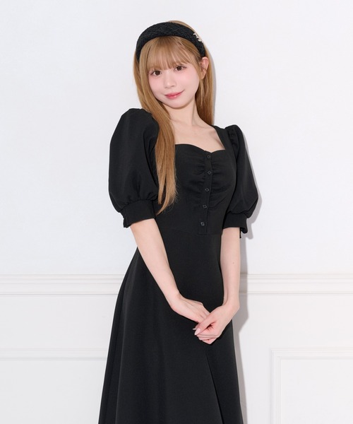 アプレジュール パフスリーブティアードワンピース XL 未使用 apres jour（アプレジュール） ワンピース パフスリーブティアード