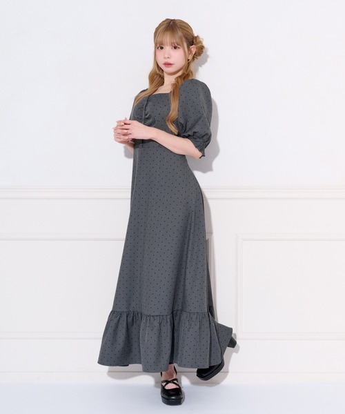 アプレジュール パフスリーブティアードワンピース XL 未使用 apres jour（アプレジュール） ワンピース パフスリーブティアード