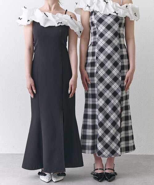 Belle Charme ワンピース 半袖 「Belle Charme」Ribbon Oneshoulder
