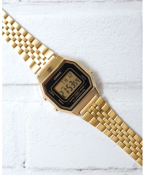 「CASIO」 デジタル腕時計 FREE ゴールド レディース_画像3