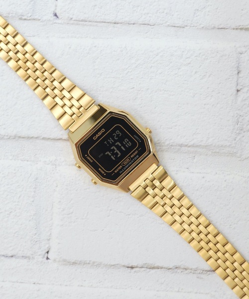 「CASIO」 デジタル腕時計 FREE ゴールド レディース_画像6