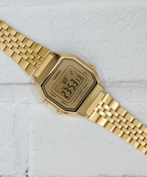 「CASIO」 デジタル腕時計 FREE ゴールド レディース_画像8