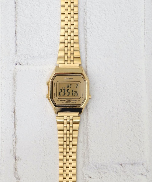「CASIO」 デジタル腕時計 FREE ゴールド レディース_画像9