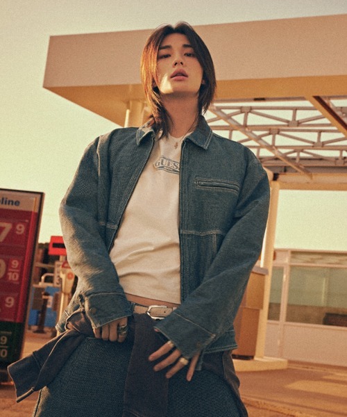 GUESS（ゲス） パーカー 「ヒョンジン 着用」 GUESS JEANS X Rolling