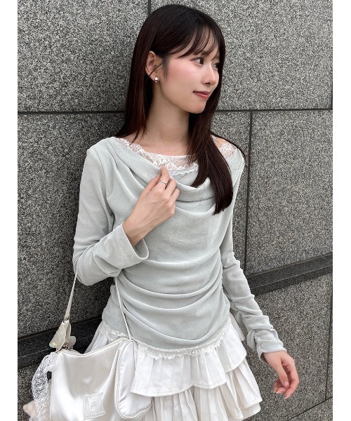 SNIDEL（スナイデル） tシャツ 「USAGI ONLINE/ZOZOTOWN限定」レース
