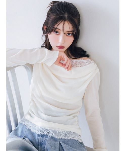 SNIDEL（スナイデル） tシャツ 「USAGI ONLINE/ZOZOTOWN限定」レース