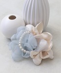 ブローチ カラーシフォンコサージュ「結婚式/パ...の詳細画像1