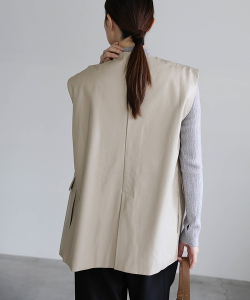 select MOCA セレクトモカ  フェイクレザー ジャケット ベスト select MOCA（セレクトモカ） ベスト ジレ フェイクレザージャケット