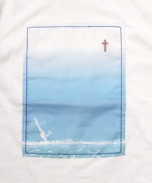 RADIO EVA tシャツ 847 波打際 Organdy T-Shirts メンズ