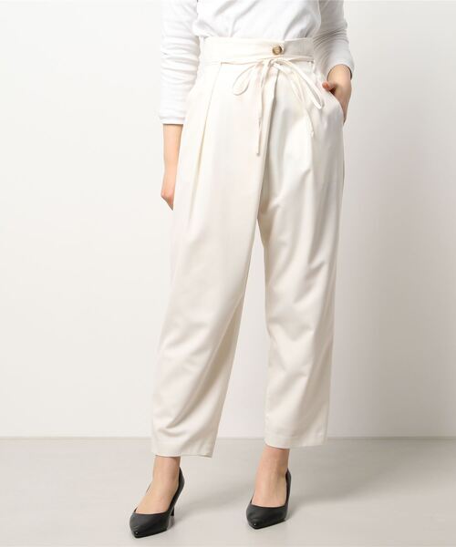LANVIN en Bleu パンツ ウエストリボンラップパンツ レディース