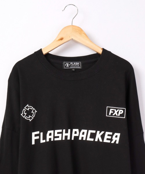 国内発送☆FLASH PACKER ビッグシルエットL/S TEE FLASH PACKER tシャツ USコットン ヘビーオンス 長袖Tシャツ