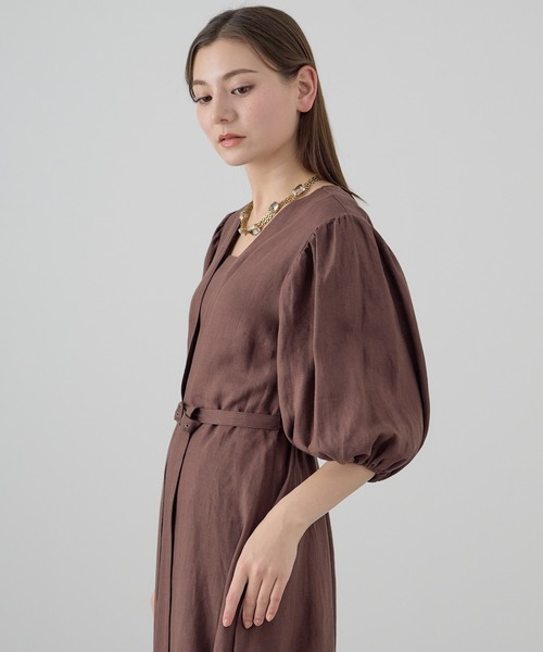 ANAYI ワンピース ソフトリネンパフフレア : ZOZOTOWN Yahoo!店