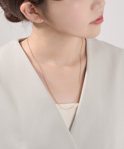 ネックレス SV925 小豆/アズキ 50cm チェーン レディース メンズの画像