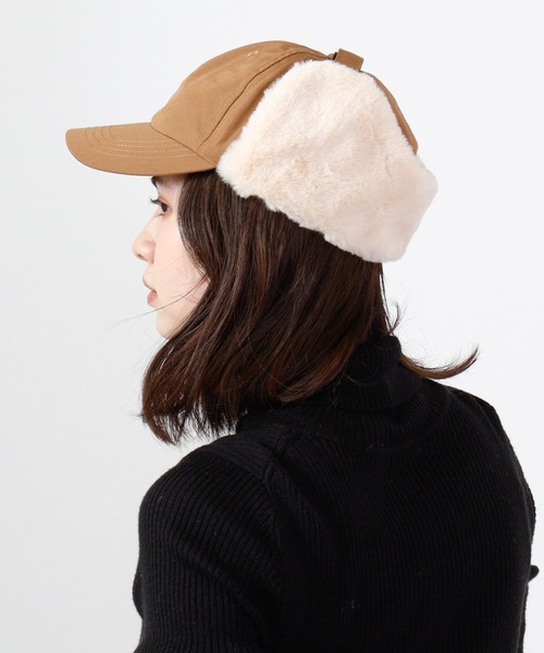 帽子 nobu Fabulous（ファビュラス） キャップ 帽子 ナイロンファーフラップ