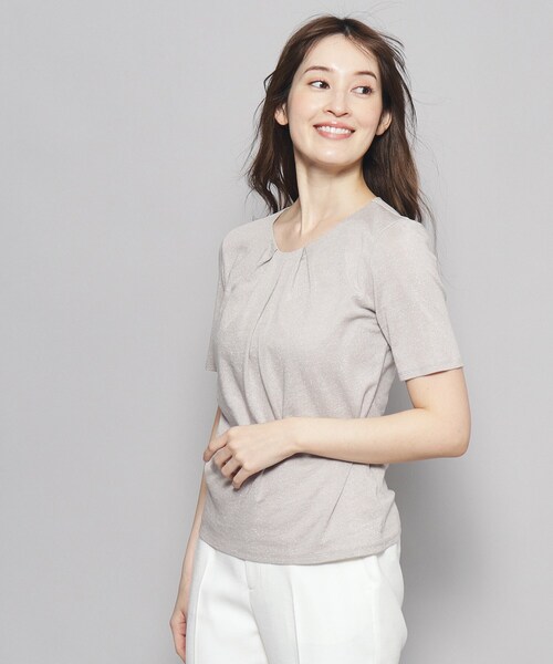 COUP DE CHANCE tシャツ 「洗える／日本製／ラメ入り」上品