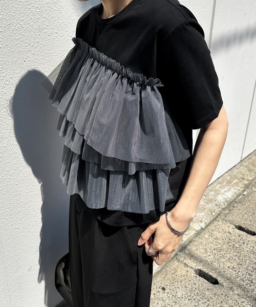 select MOCA tシャツ Tシャツ チュールドッキングTシャツ