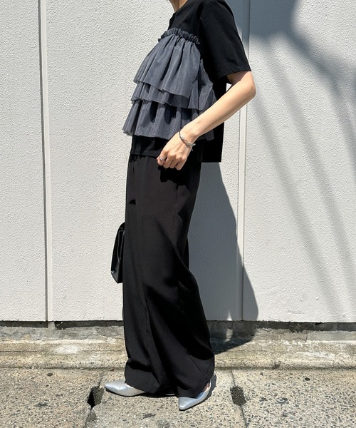 select MOCA（セレクトモカ） tシャツ チュールドッキングTシャツ
