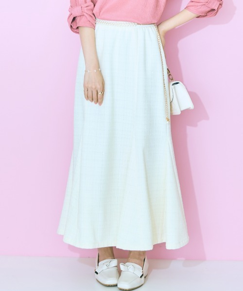 marun スカート 「大きいサイズ」 ツイードマーメイドスカート