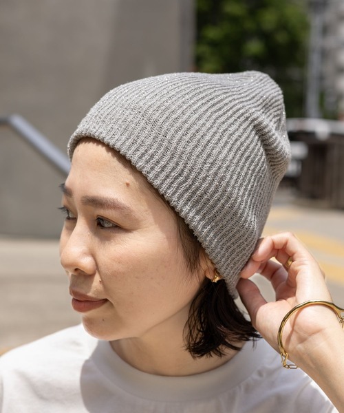 カシミヤニット帽 白ラメ入り ピュアカシミヤ ニット帽 / 23区 | ファッション通販 【公式通販
