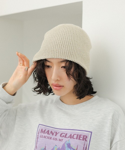 HERMES ホワイトラメニット帽 ビーニー HERMES ホワイトラメニット帽 ビーニー 12480667_2.jpg