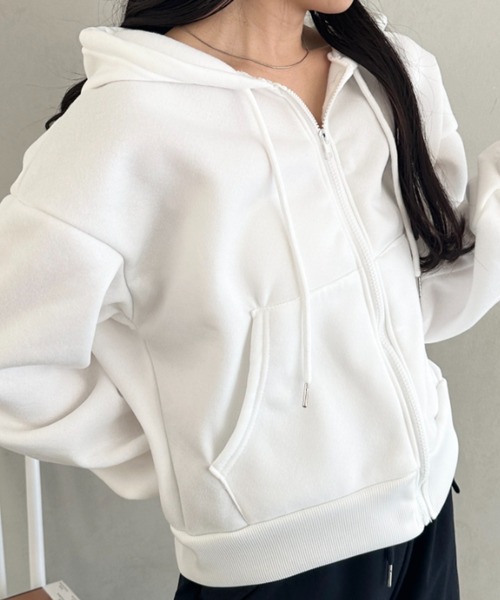 CLEA パーカー 無地裏起毛ジップパーカー レディース : ZOZOTOWN Yahoo