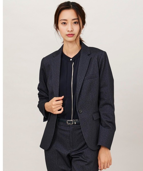 m．f．エディトリアル（m．f．editorial）/【ストレッチ ウォッシャブル】m．f．エディトリアル 1釦ジャケット 紺(セットアップ可能) m.f.editorial（エムエフエディトリアル） スーツ 「ストレッチ