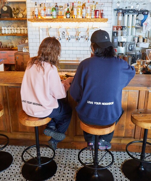 トレーナー スウェット 限定展開 YOU KNOW WHAT×FREAK'S STORE 別注 ビッグシルエット フロッキープリント クルーネックスウ | FREAK'S STORE | 10