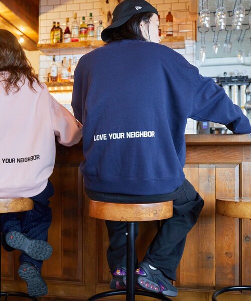 トレーナー スウェット 限定展開 YOU KNOW WHAT×FREAK'S STORE 別注 ビッグシルエット フロッキープリント クルーネックスウ | FREAK'S STORE | 13