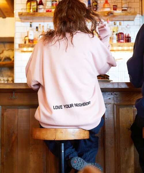 トレーナー スウェット 限定展開 YOU KNOW WHAT×FREAK'S STORE 別注 ビッグシルエット フロッキープリント クルーネックスウ | FREAK'S STORE | 14