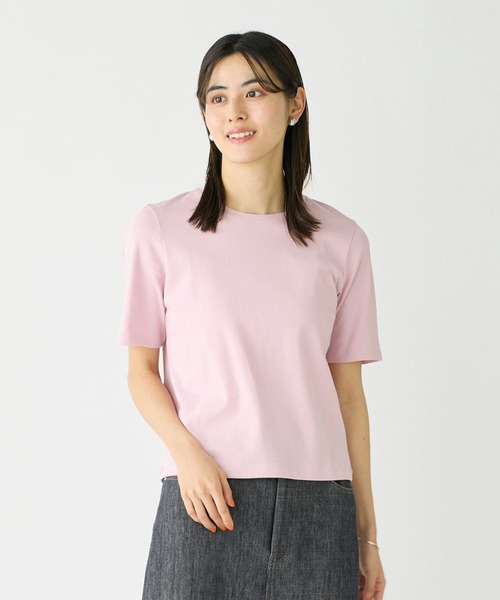 tシャツ クルーネックTシャツ「スビン綿MIXフライス」 レディース