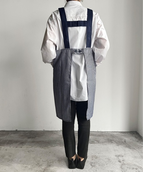エプロン URT:撥水加工 チェック H型ロング丈エプロン | COMMON WARE | 16