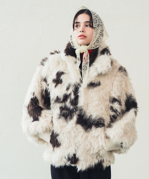 ORIENT MILLINERY ブルゾン アウター VINTAGE LIKE COW FUR BLOUSON