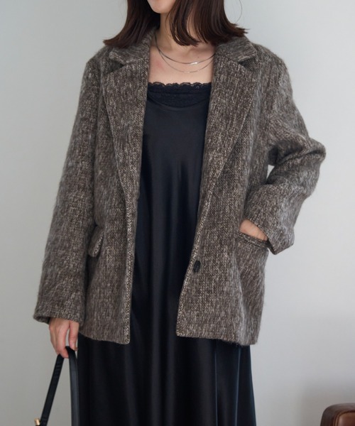 TRIANGLE PALETTE ジャケット テーラードジャケット シャギー