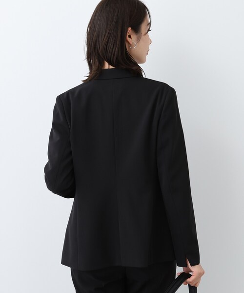 INDIVI パンツスーツ 上下 セットアップ ノーカラージャケット 36 INDIVI スーツ 「洗える／UVケア／スーツ」ストレッチテーラード