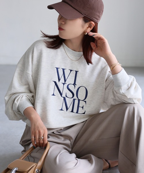 Riberry（リベリー） トレーナー スウェット WINSOME刺繍レタリング