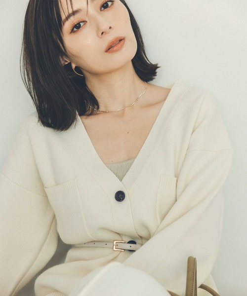 anuans（アニュアンス） カーディガン Vネックフォルムカーディガン